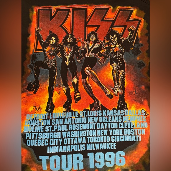 Vintage 96 Kiss double sided single stitch tour tee - Picture 6 of 7